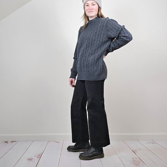 Croft & Barrow Chunky Sweater Gray Medium - Picture 3 of 10